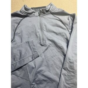Nike Pro Womens 1/2‎ Zip Pullover Dri Fit Long Sleeve Black/Gray Size S $89